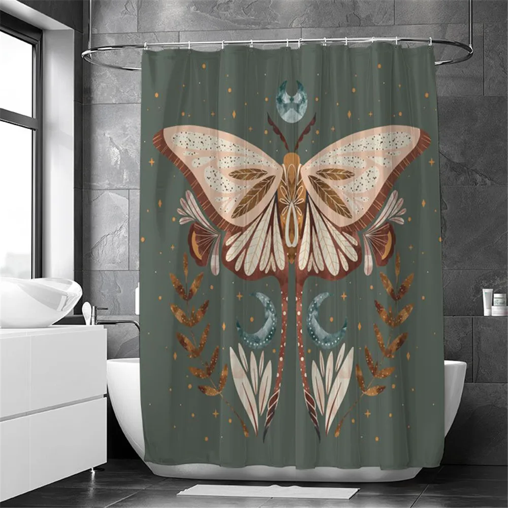 

Dragonfly Blue Background Waterproof Polyester Fabric Shower Curtain Modern Bathroom Decoration
