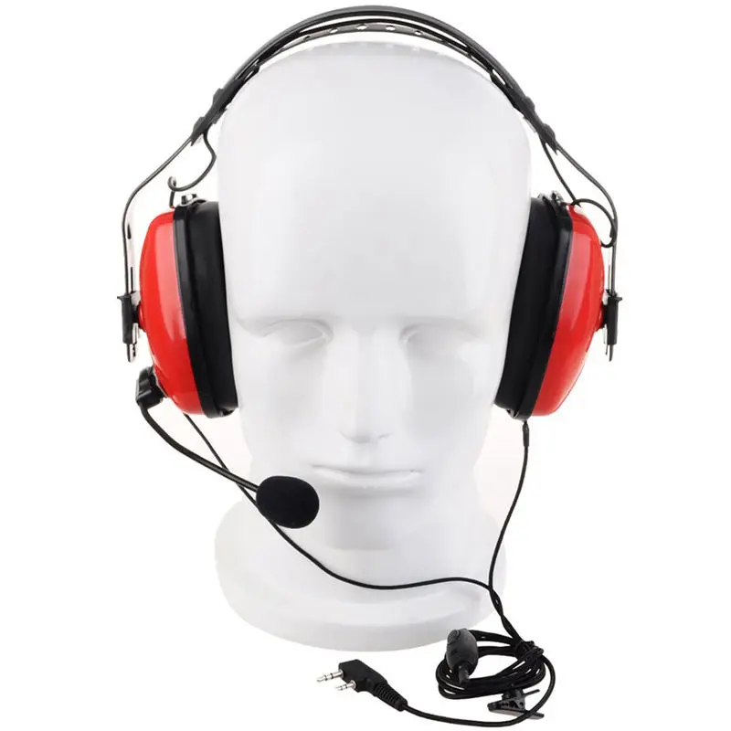 2 Pin Noise Canceling Headset Headphone With Ptt Mic For Walkie Talkie Kenwood Puxing Wouxun Baofeng | Безопасность и защита