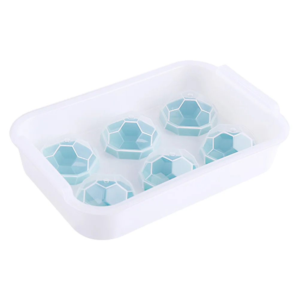 

1Pc Whiskey Ice Mold Homemade Ice Making Silica Mold (White Blue)