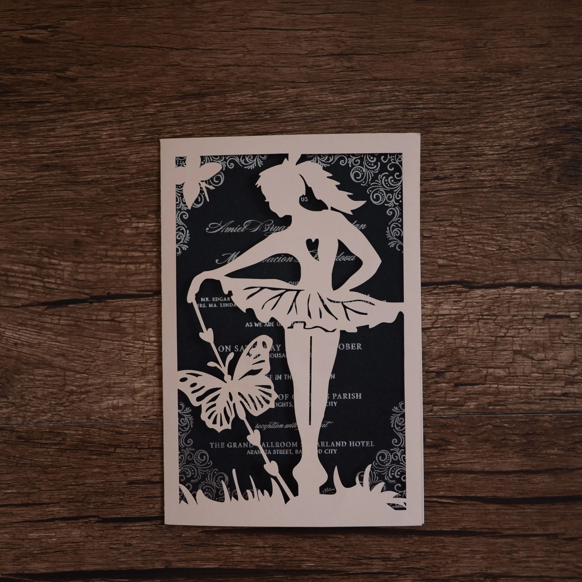 10 шт лазерные вырезы приглашения на свадьбу открытки день рождения с принтом