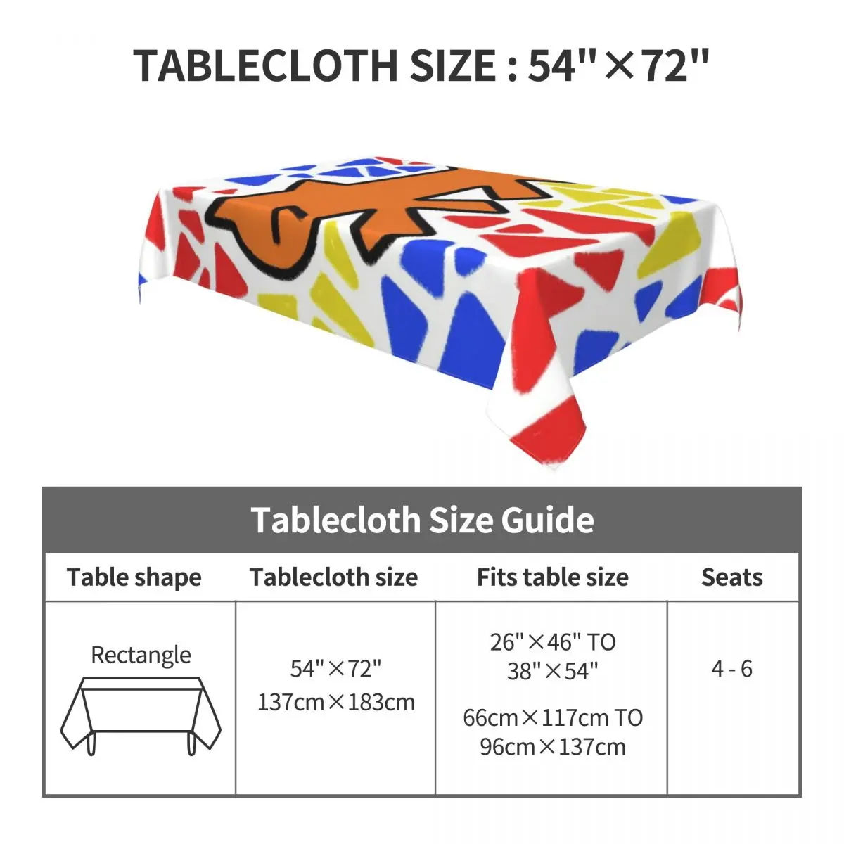 Водонепроницаемая скатерть Keith Cat домашнее украшение вечерние прямоугольная для