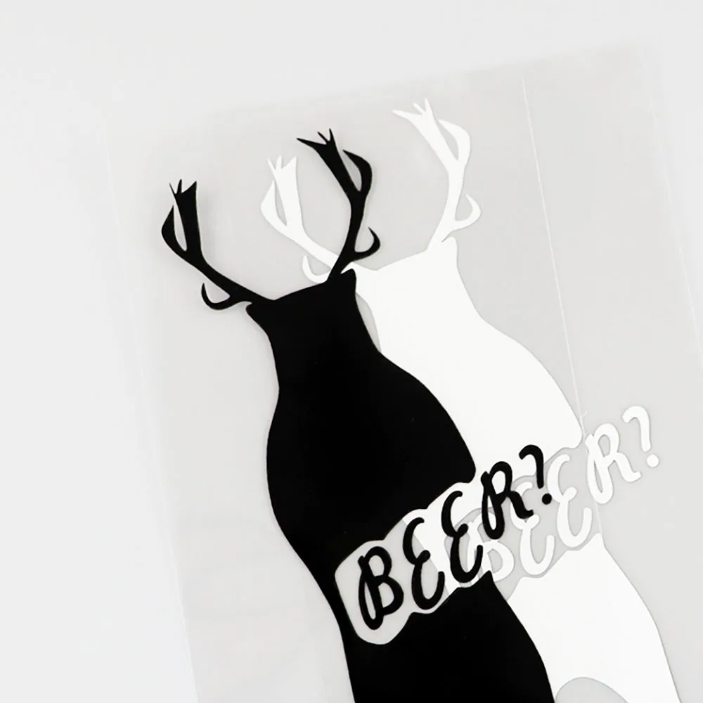 YJZT 6.8CMX15.1CM Animal Beer Bear Hunting Vinyl Car Sticker Decal Black/Silver 8C-0069 | Автомобили и мотоциклы