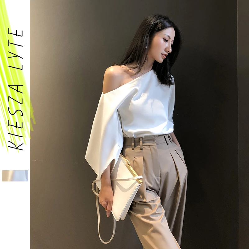 Женская сексуальная белая блузка 2020 летняя рубашка с рукавом до локтя Свободная