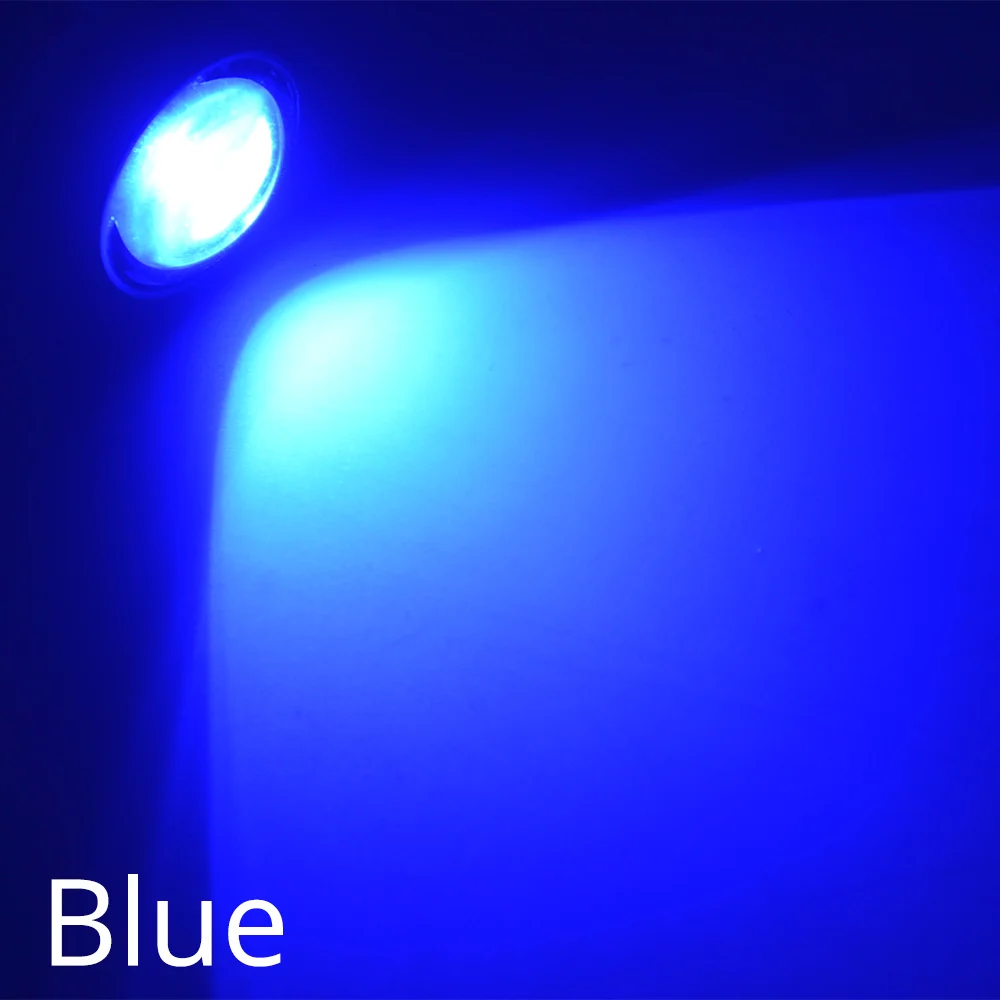 Blue 18 мм автомобильный светодиодный светильник с красным орлиным глазом, дневной светильник для бега, сигнальные лампы заднего хода парковочная лампа, водонепроницаемый противотуманный светильник для мотоцикла - Цвет: Blue