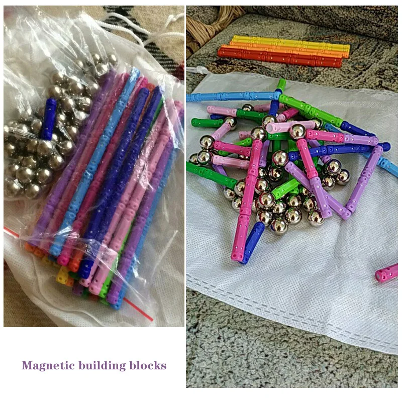 Магнитные Строительные блоки DIY 25~ 250 шт. магнитные стержни металлический шар игрушки для детей строительные игрушки аксессуары