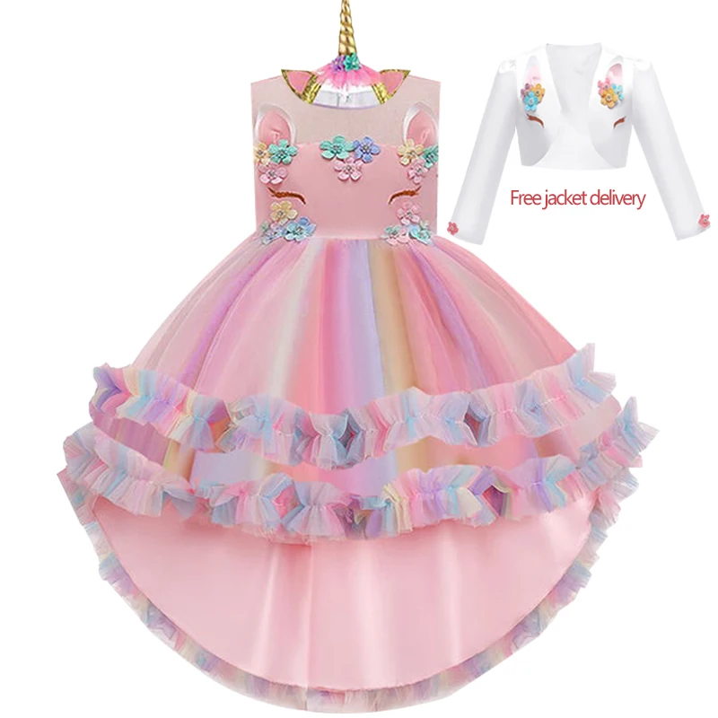 

Girl dress Flower Girl Unicorn Party Dress for Girls Birthday Party Baby Clothes Princess Girl Unicorn Costume Children Clothing