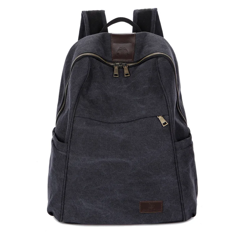 Винтажный холщовый рюкзак для мужчин и женщин модная простая парная однотонная