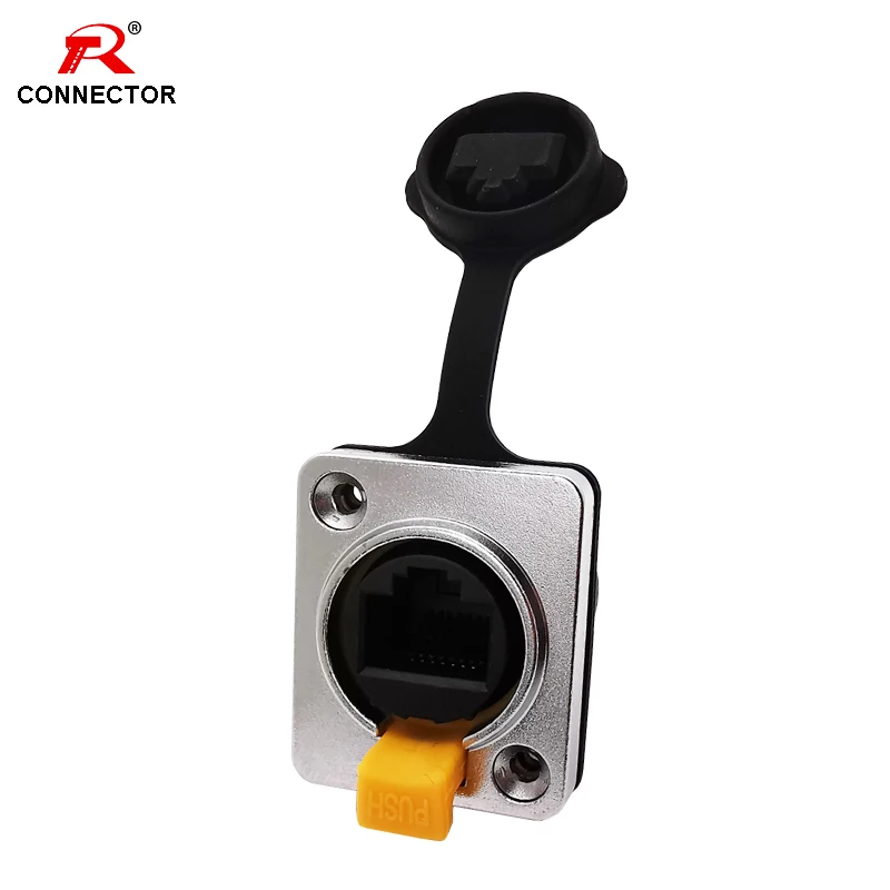 RJ45 водонепроницаемый разъем NE8FDX CAT6A Ethernet, прямой и прямой, гнездовой панельный разъем, розетки RJ45 Ethernet разъем
