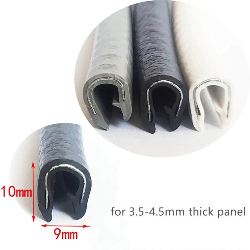 

Стальной резиновый u-образной кромкой щит прикрепляет стекло металлическое дерево 3,5-4,5 мм Серый Черный Белый