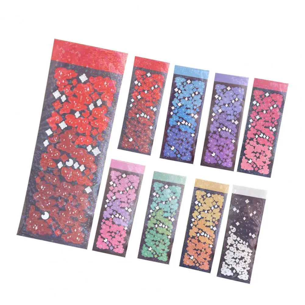 

1 Sheet Scrapbook Sticker Gradient PVC Personalized Hand Account DIY Laser Stickers Stationery Sticker