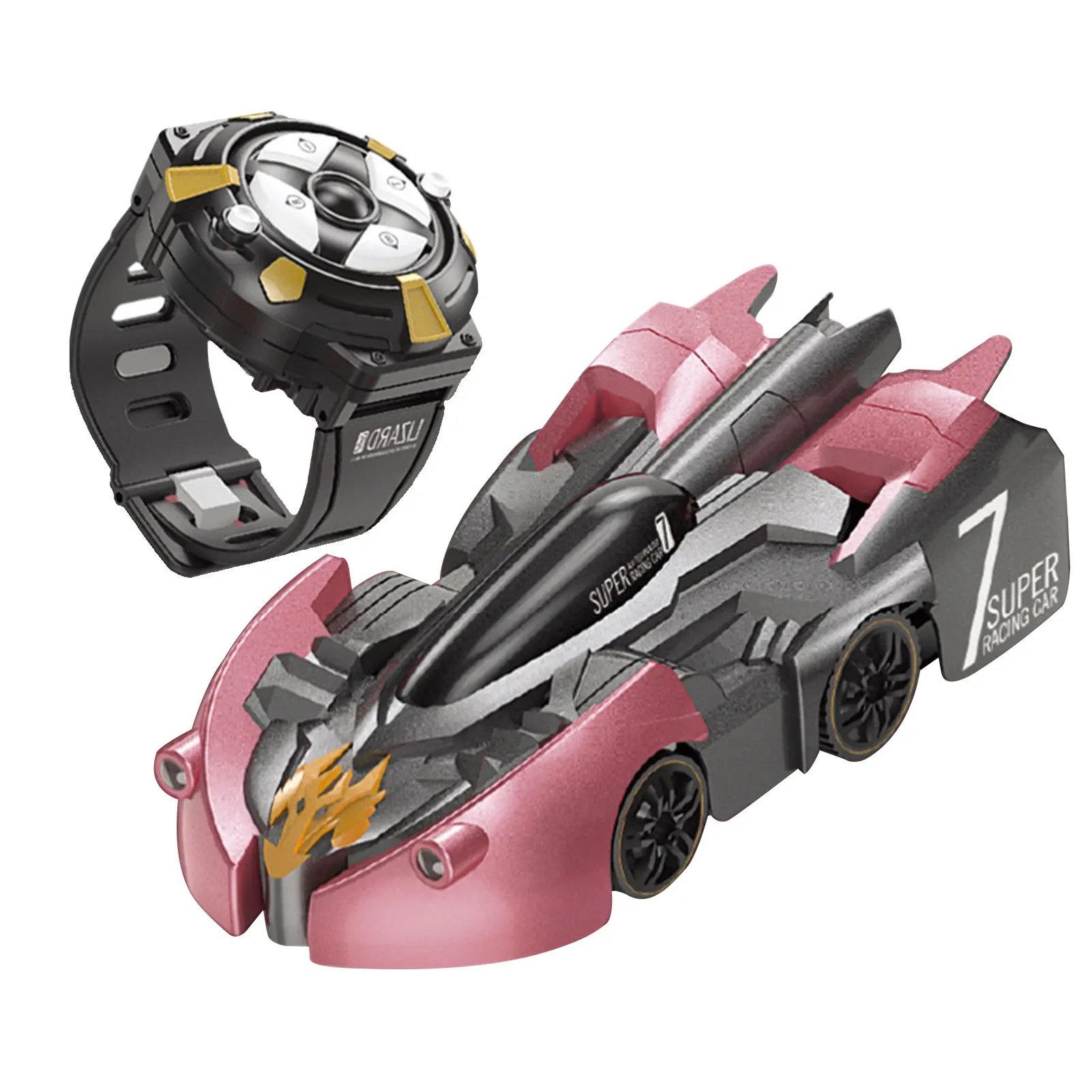 

Wall Climbing Remote Control Racing Car Rechargeable For Kids Multifunctional Radio Controlled Kid Toy Rotating Stunt Lighting