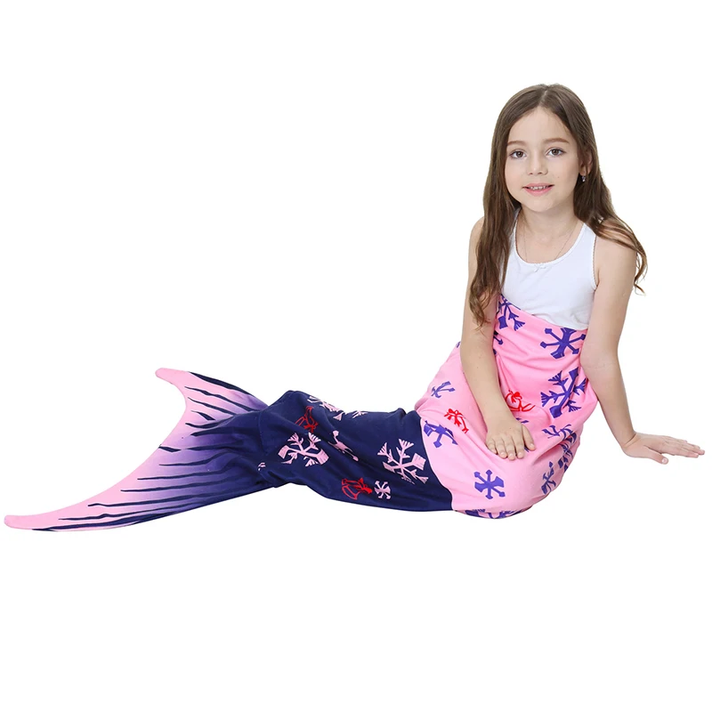 

2020 Kids Mermaid Tail Warm Soft Mermaid Tail Blanket Knitted Mermaid Blanket for Girls Throw Bed Wrap Sofa Mermaid Sleeping Bag