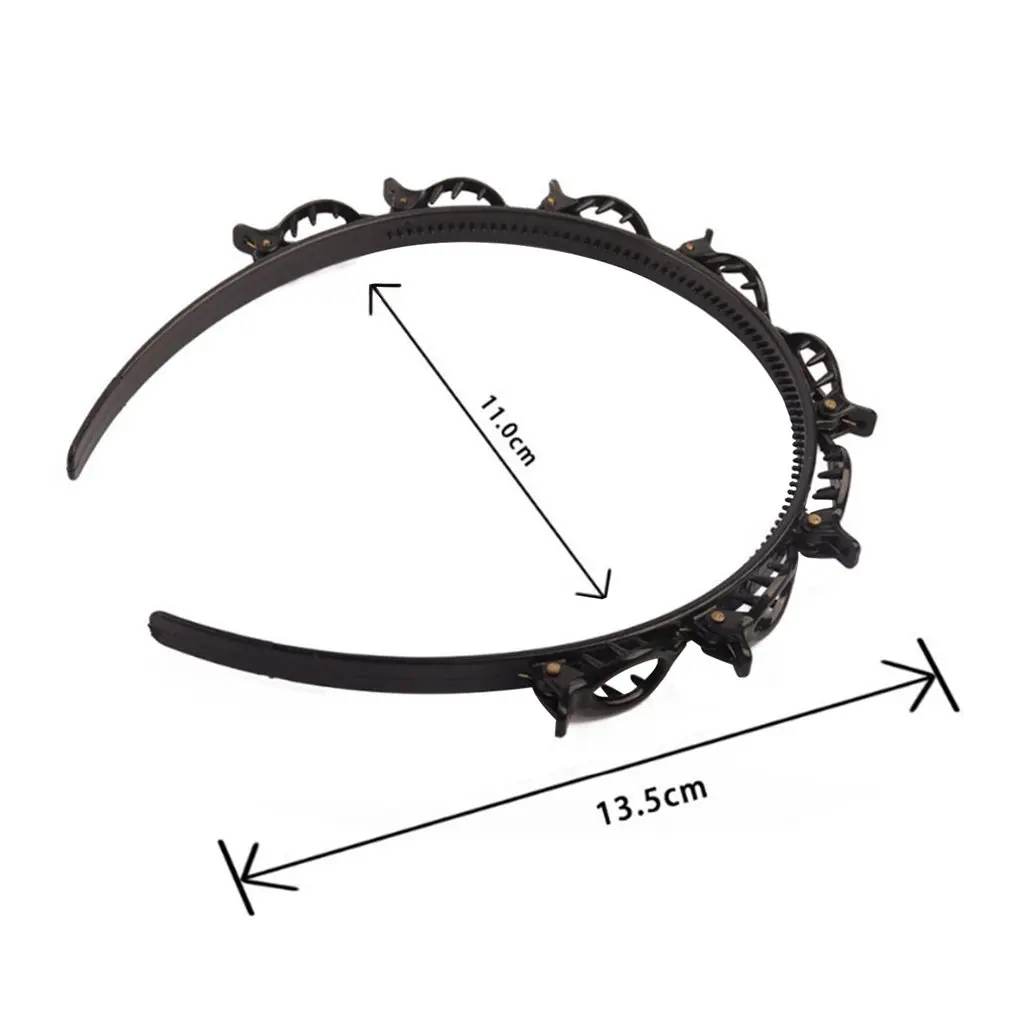 

In Stock Comfortable Lightweight Korean Fixed Bangs Clip Double-layer Hair Tie Headband