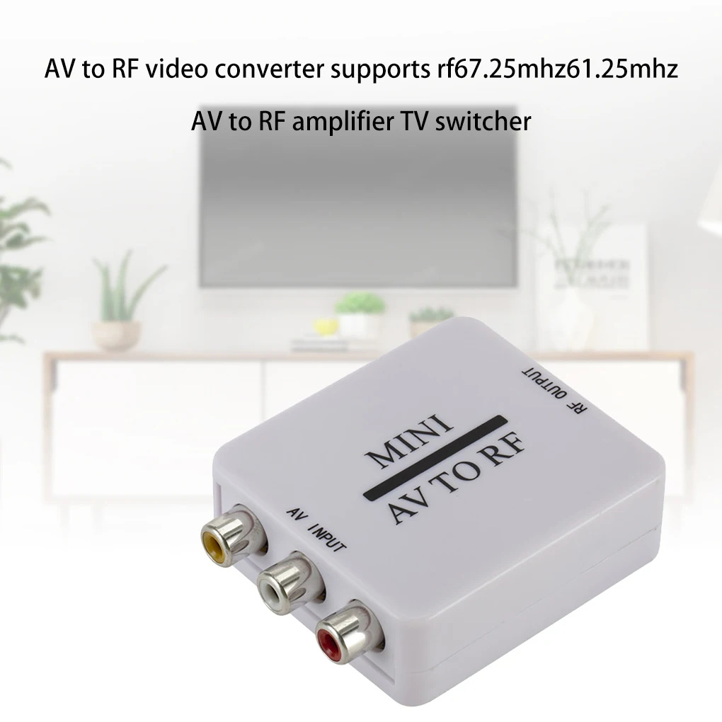 Мини HD видео конвертер RCA AV CVSB в RF адаптер Поддержка 67 25 МГц 61 для ТВ VHS VCR DVD