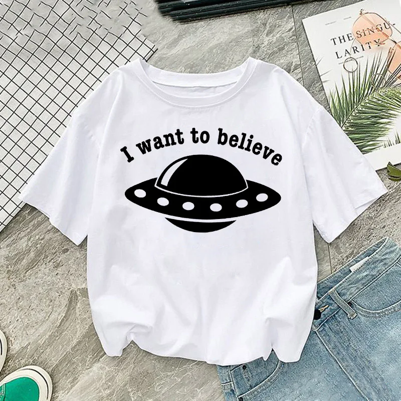 Дизайнерская Женская футболка большого размера с рисунком в Корейском стиле