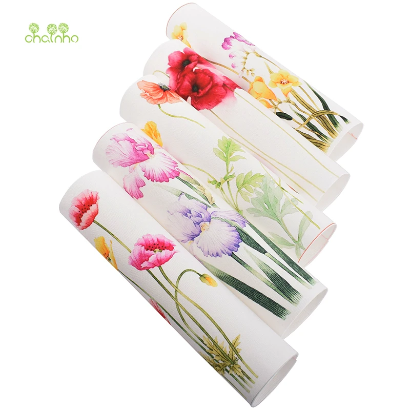 

Hand Dyed Fabric,5pcs/Lot,Floral,Cotton Canvas Fabric for DIY Sewing Quilting,Bag,Book Cover,Home Decoration Material,14x19cm