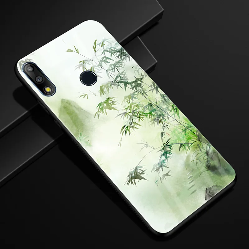 46 Для Asus Zenfone Max Pro M1 ZB601KL Чехол Жесткий PC стеклянный чехол для телефона черный ТПУ бампер чехол для Asus Zenfone Max Pro M1 ZB602KL - Цвет: 46
