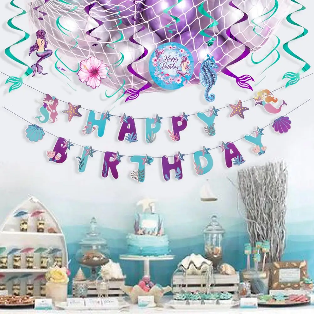 Латексные воздушные шары русалка украшение для вечеринки в честь Дня