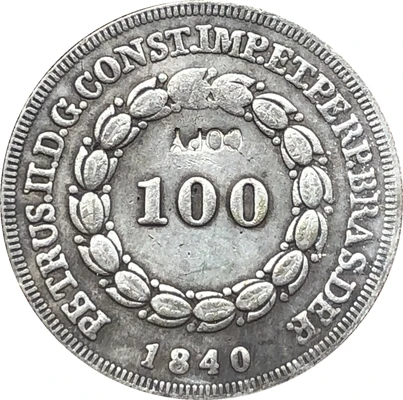 1840 Бразилия 100 рейс копия монет|Безвалютные монеты| |