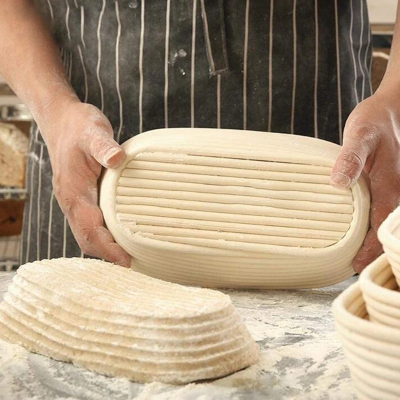 

1 Set 10 Inch Bread Proofing Basket-Banneton Proofing Basket-Sourdough Basket Set for Home Bakers Artisan Bread Making