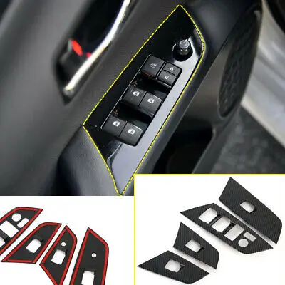 

LHD Carbon Fiber Look Inner Door Cover Armrest Trim For Toyota Prius XW50 16-20
