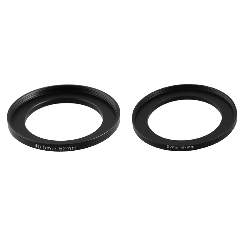 

2 Pcs Replacement Metal Filter Step Up Ring Adapter For Camera 40.5Mm-52Mm & 52Mm-67Mm
