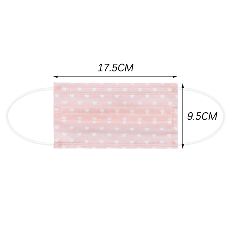

50pcs Disposable Mouth Mask Non-woven 3 Layer Print Dustproof Breathable Ear Loop Masks Adult Protective Face Cover Mascarillas