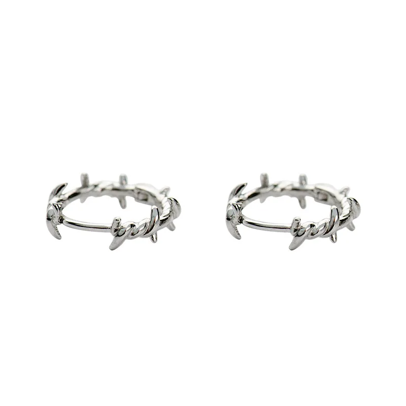 

Simple Design Thorns Geometric Small Circle Small and Exquisite Girls Earrings Korean Fashion Wild Pair Ladies Jewelry