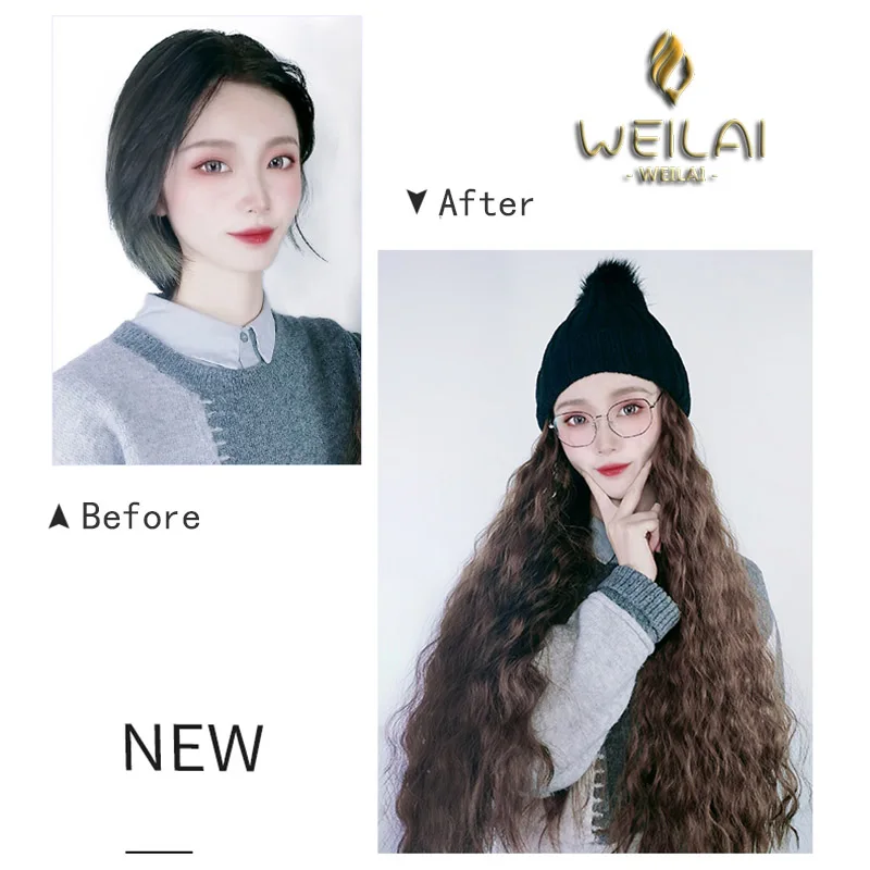 Корейская версия осенне зимней шерстяной шапки WEILAI в сеточку красного цвета с