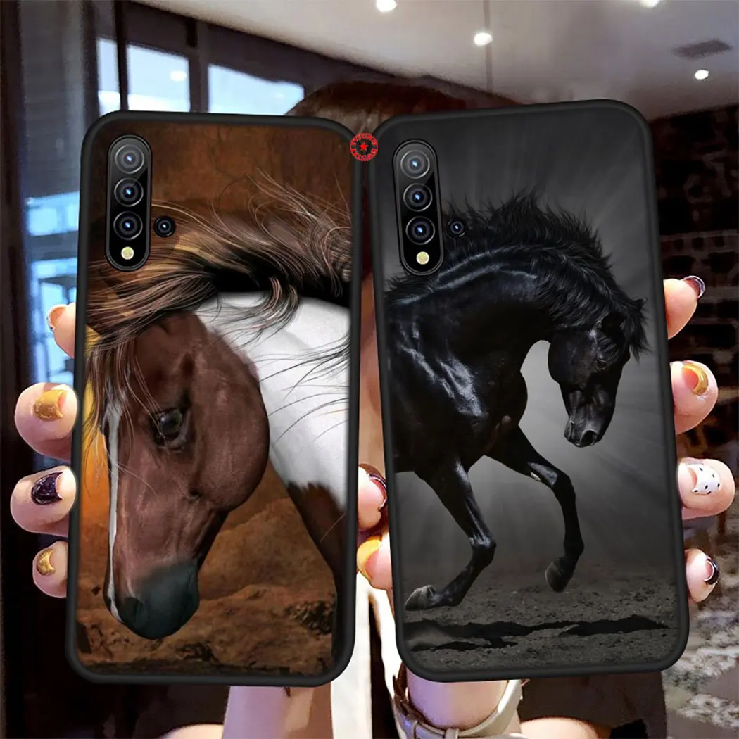 Мягкий силиконовый чехол Y33 Horse Mustang для Huawei Y5 Y6 Y7 Y9 Prime P9 Lite Smart Mini | Мобильные