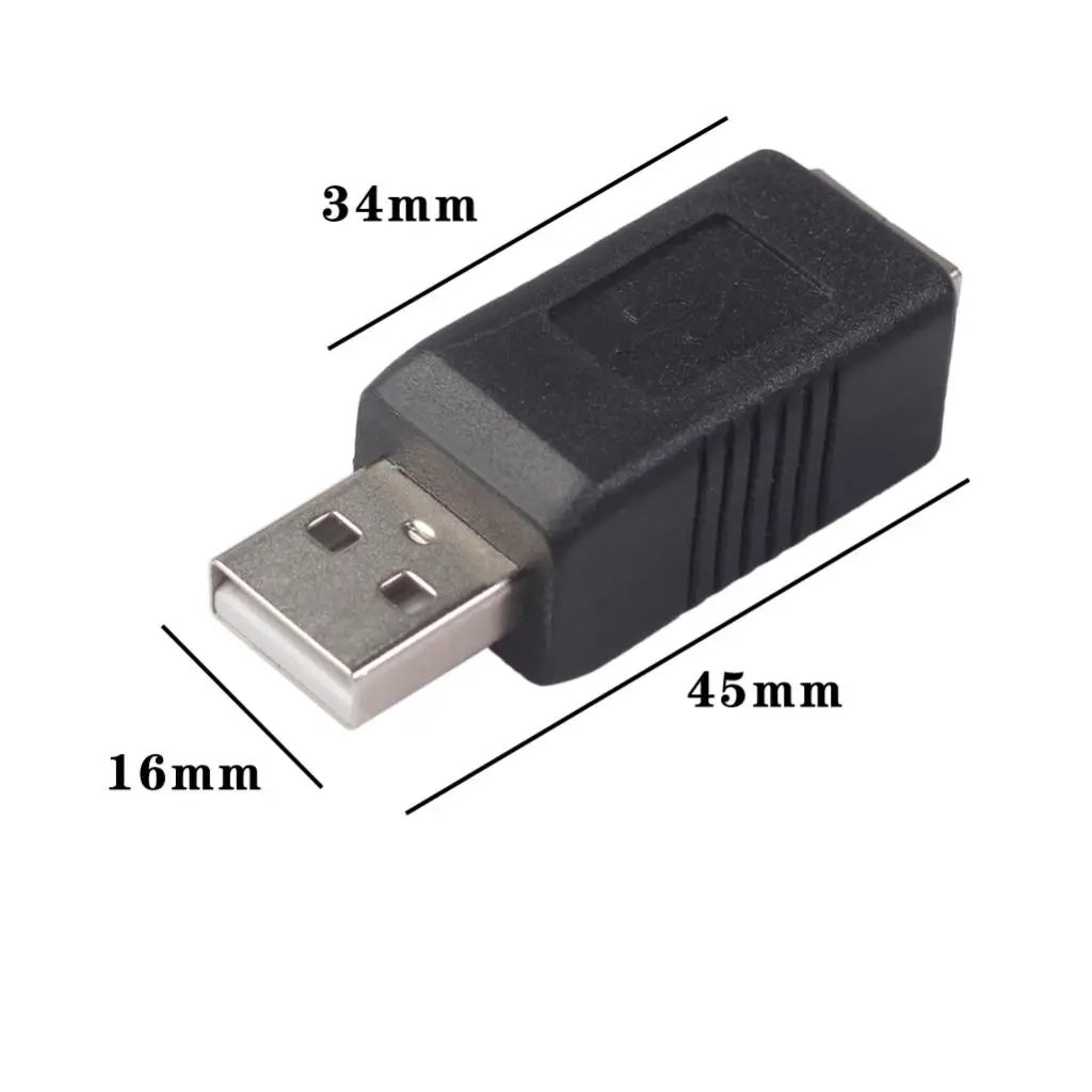 

2 Pieces USB Type A Male to USB Type B Female Converter Adapter