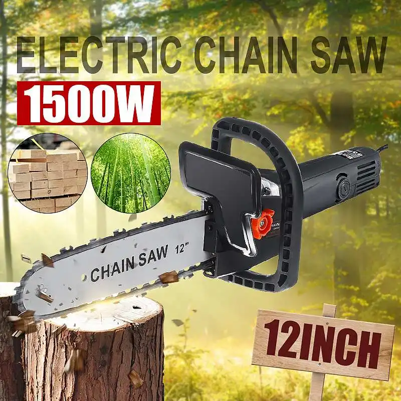 

1500W 220V chain saw Electric Saws Adapter Converter Bracket DIY Set For 12'' Electric Angle Grinder 220V Woodworking Tool M10