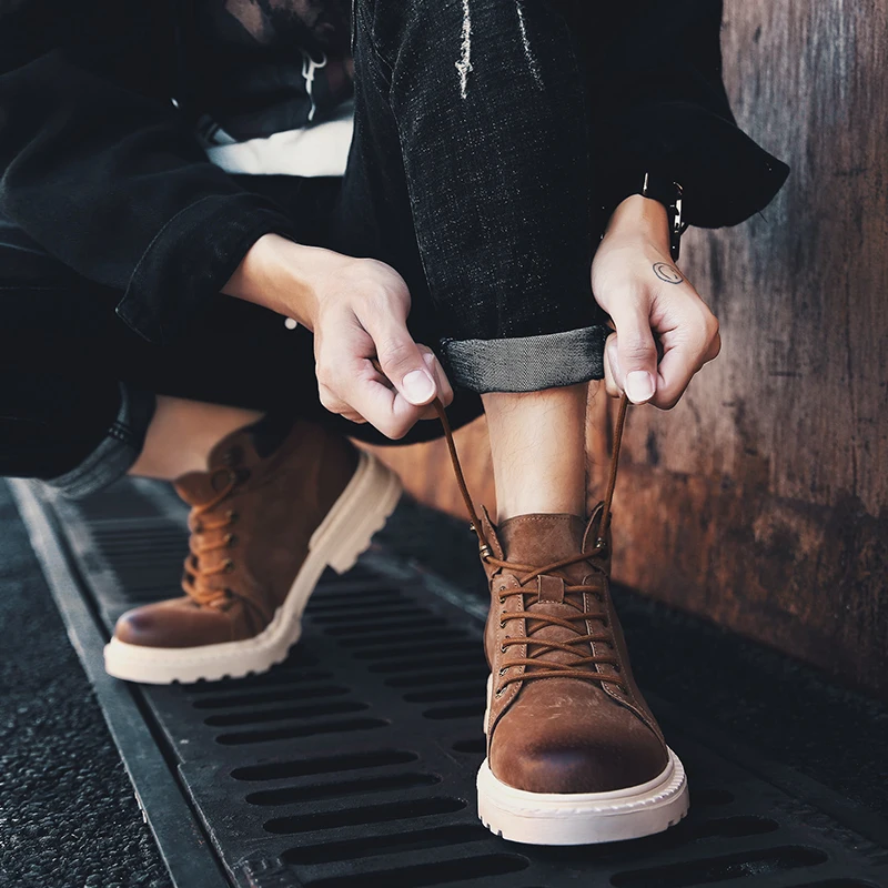 Высококачественные зимние теплые ботинки martin Рабочая обувь CHUQING брендовые