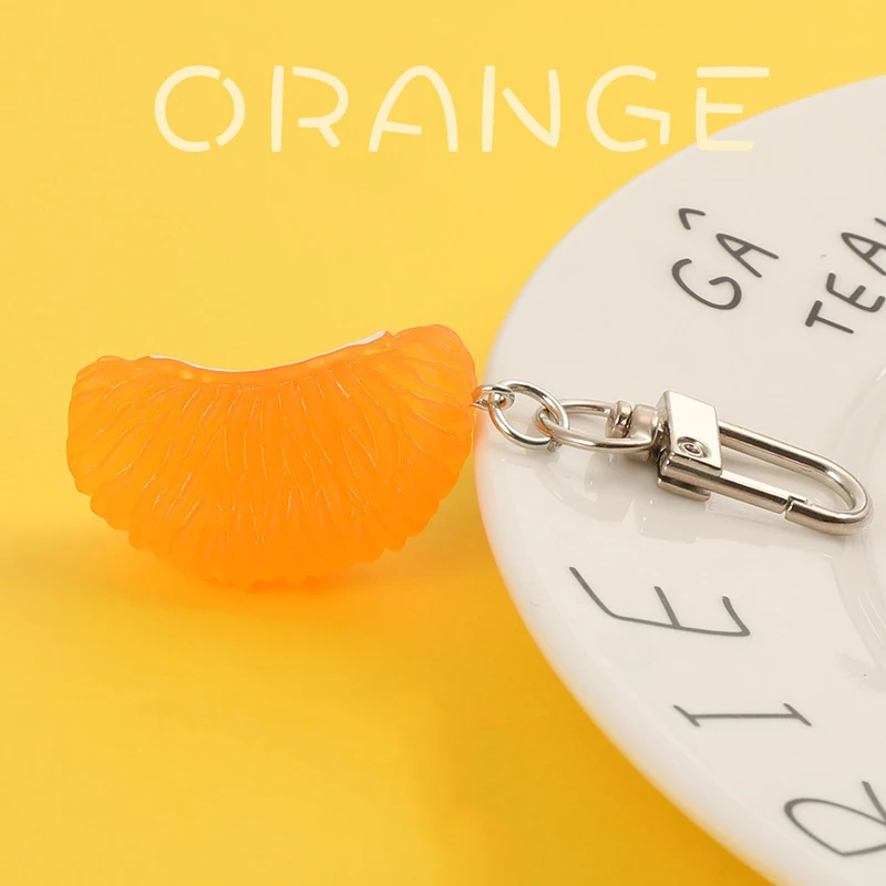 Free Shipping Simulation Fruit Vegetables Keychain 3D Resin Chain Holder Charm Trinket Bag Headset Ring Accessories Gifs | Украшения и