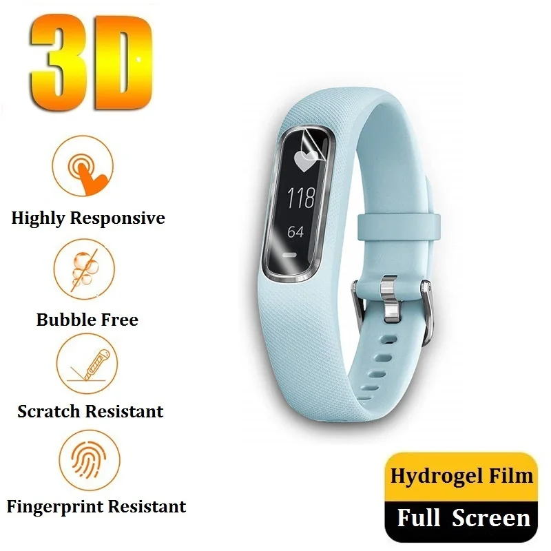 

3D Гидрогелевая Защитная пленка для Garmin Vivosmart 4 HR + (не стекло) для Garmin Vivosmart 4 HR Plus HR+ Защитная пленка для экрана фольга