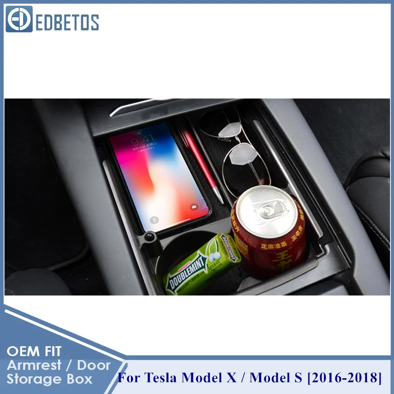 Для Tesla Model S аксессуары для автомобиля Органайзер центра Conosle лоток Аксессуары X