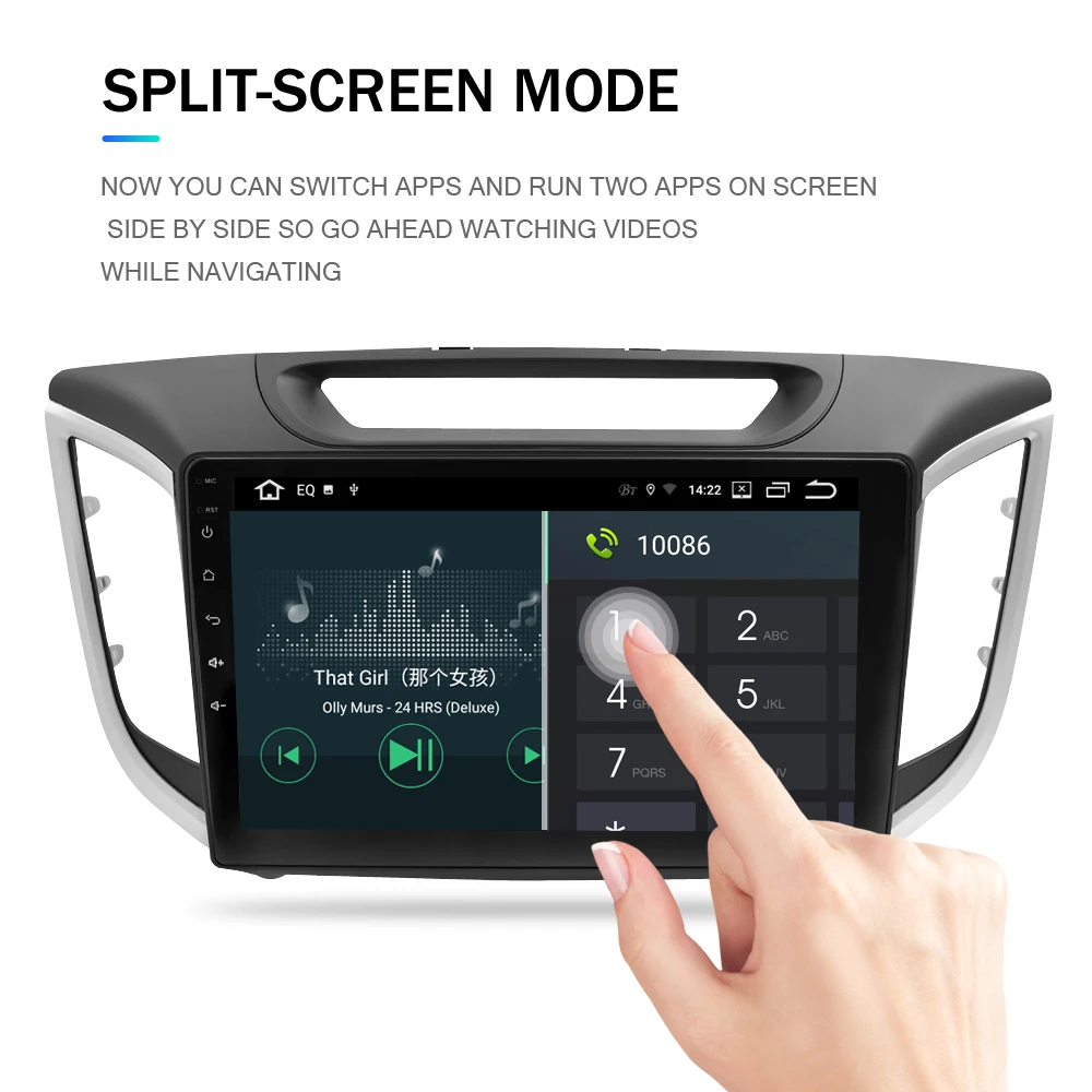 Android10.0 автомобильный стерео для Hyundai ix25 Creta 2014 2018 dvd плеер 9 &quotIPS экран 2 Din видео GPS