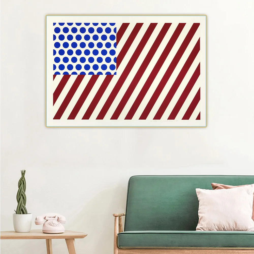 Citon Roy Lichtenstein 》 формы в космосе (1985)》 поп-арт Картина маслом Художественная Картина постер настенный фон Декор домашнее украшение