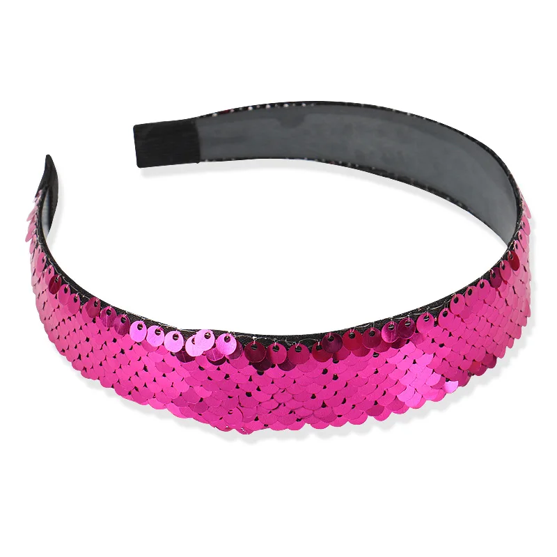 Повязка на голову с двусторонними блестками для девочек |
