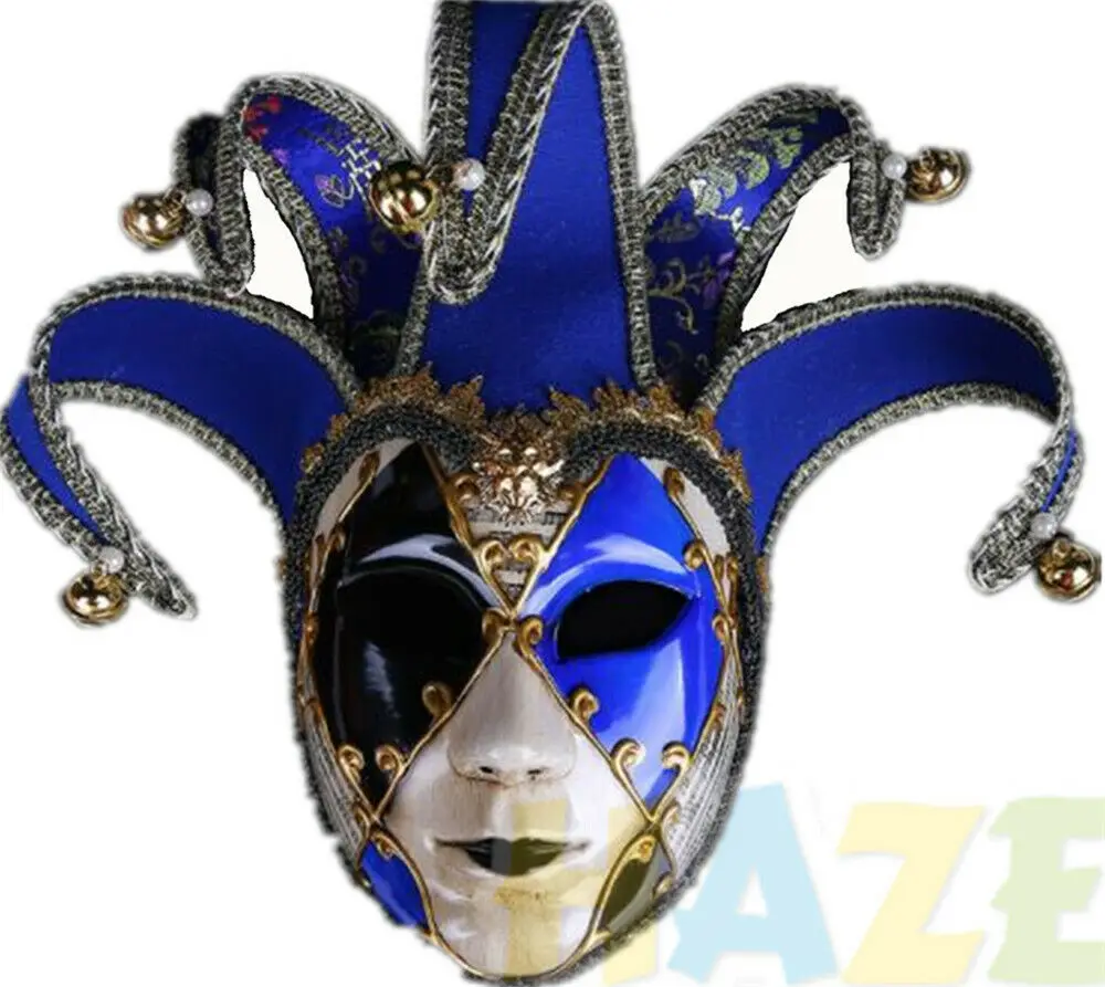 Венецианская маска на Хэллоуин маскарадный костюм Джокер мужская все лицо