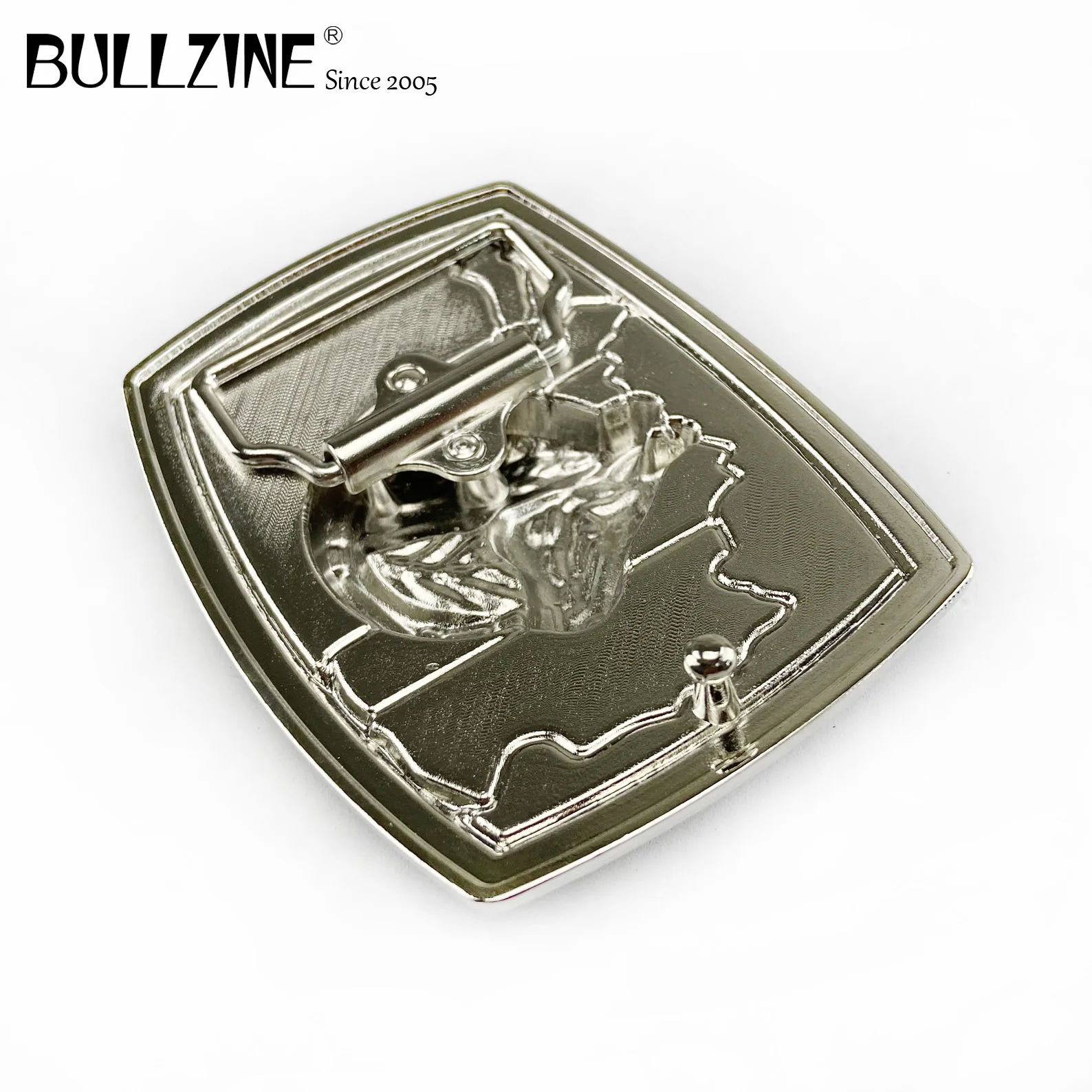 В Bullzine в западном стиле виде лошадиной головы пряжка на ремешке с серебряной