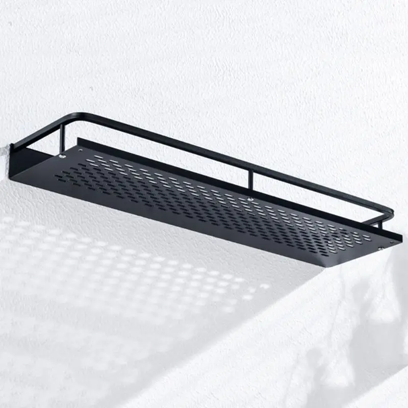 

Wall Mounted Aluminum Storage Rack Punch-free Bathroom Shelf Shampoo Holder