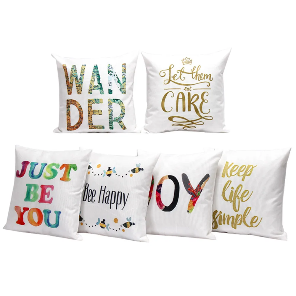 Современные дизайнерские наволочки английская алфавитная одежда наволочка для