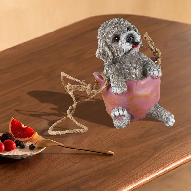 Имитация качели Тедди из смолы подвесное украшение Ландшафтная Скульптура