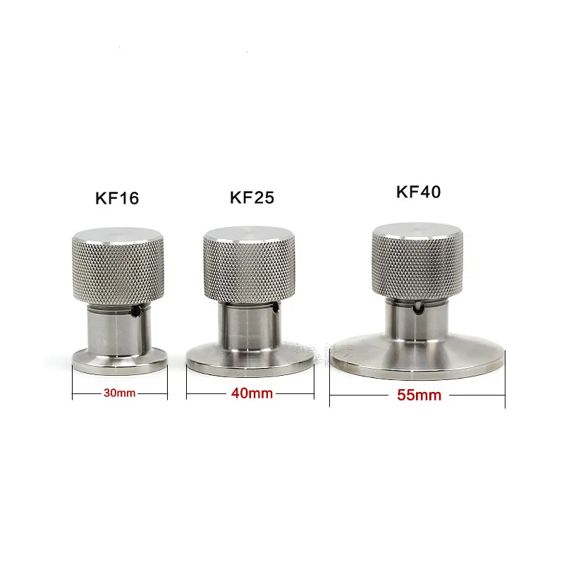 Válvula de alivio de vacío de acero inoxidable 304, válvula de ventilación de ajuste de brida de vacío sanitario, válvula de alivio de vacío para KF16, KF25, KF40