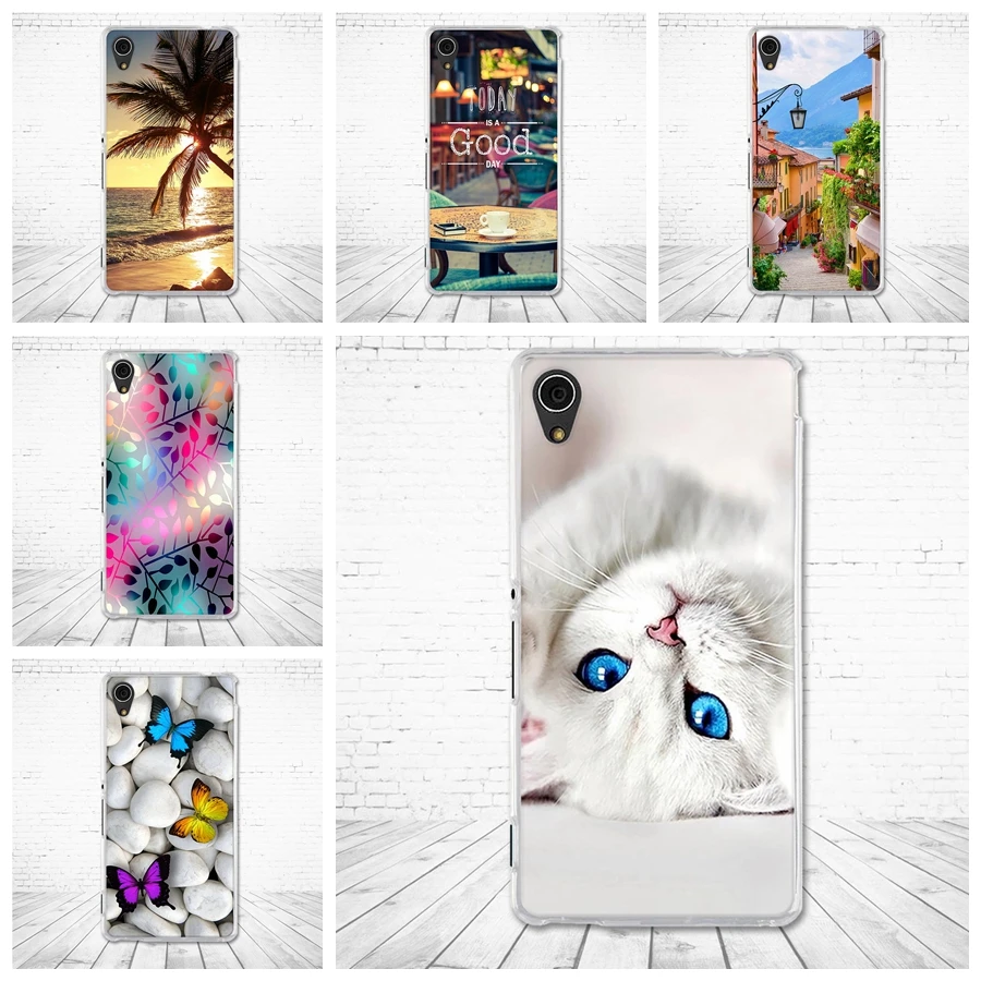 Для Sony Xperia M4 Aqua E2303 E2333 E2353 задняя крышка из ТПУ для Мягкий силиконовый чехол