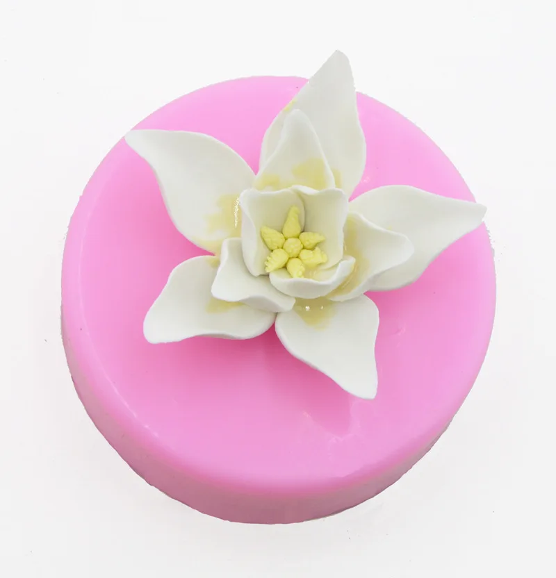 Орхидея среднего размера 3D цветок помадка фотоформа инструмент для украшения