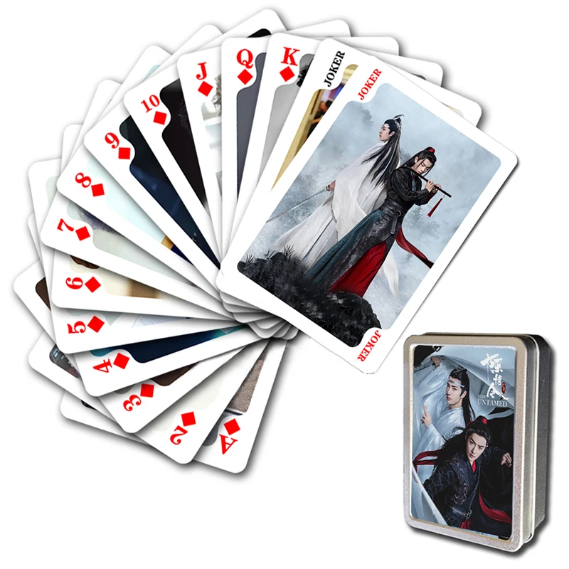 Игральные карты Wei WuXian Lan WangJi CHEN QING LING в железной коробке нескрытые покерные Xiao Zhan
