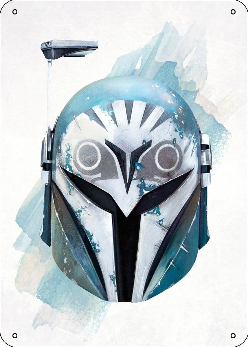 

Bo Katan Helmet Mandalorian Helmets Poster Metal Tin Sign 8 x 12Inch Funny Man Cave Cool Wall Decor