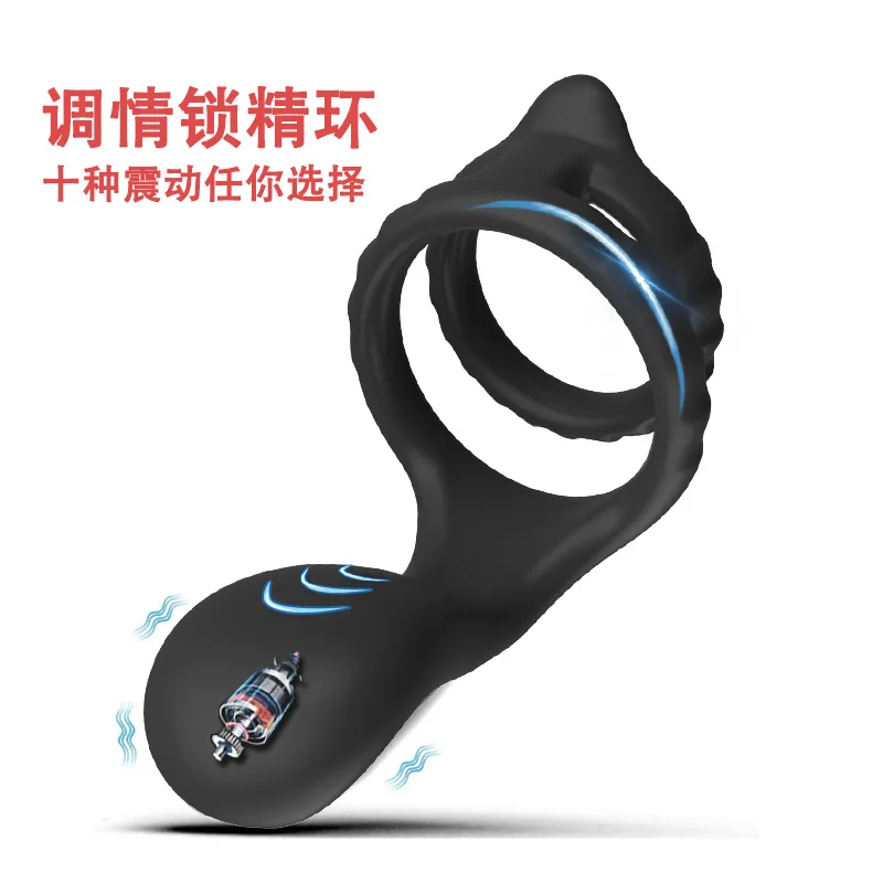 

Fun men and women share the sperm lock ring vibration ring husband and wife vibrationappliance penis stimulation delay ring